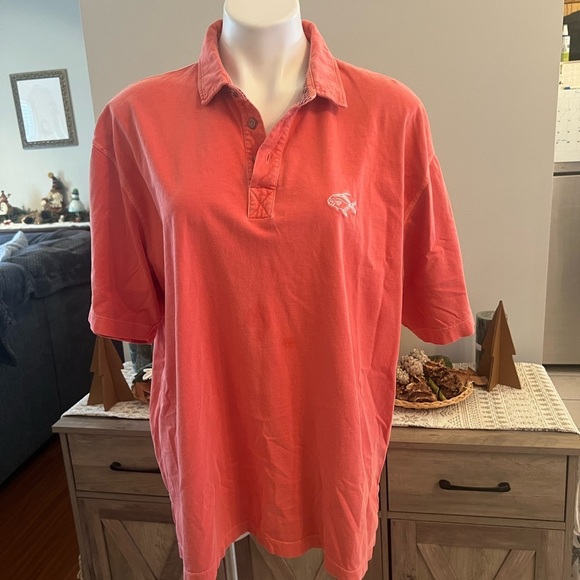 Orvis Other - Men’s Orvis salmon orange polo
